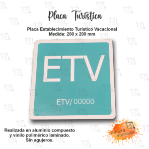 PLACAS TURÍSTICAS